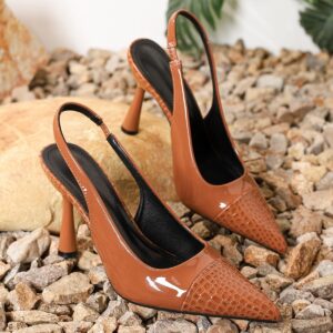 Sapphire Luxe Slingback Heels