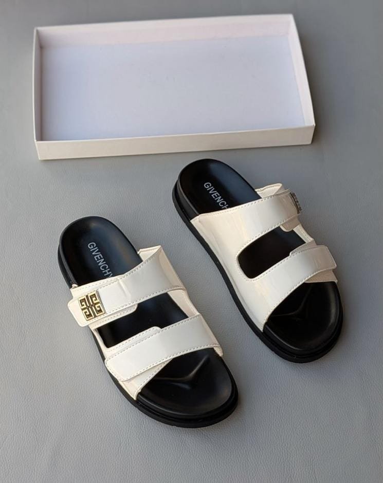 Ivory Luxe Comfort Slides