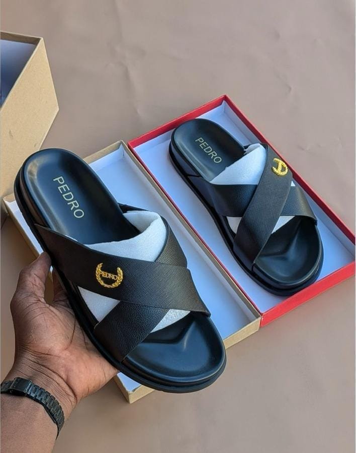 Luxe Cross-Strap Comfort Slides