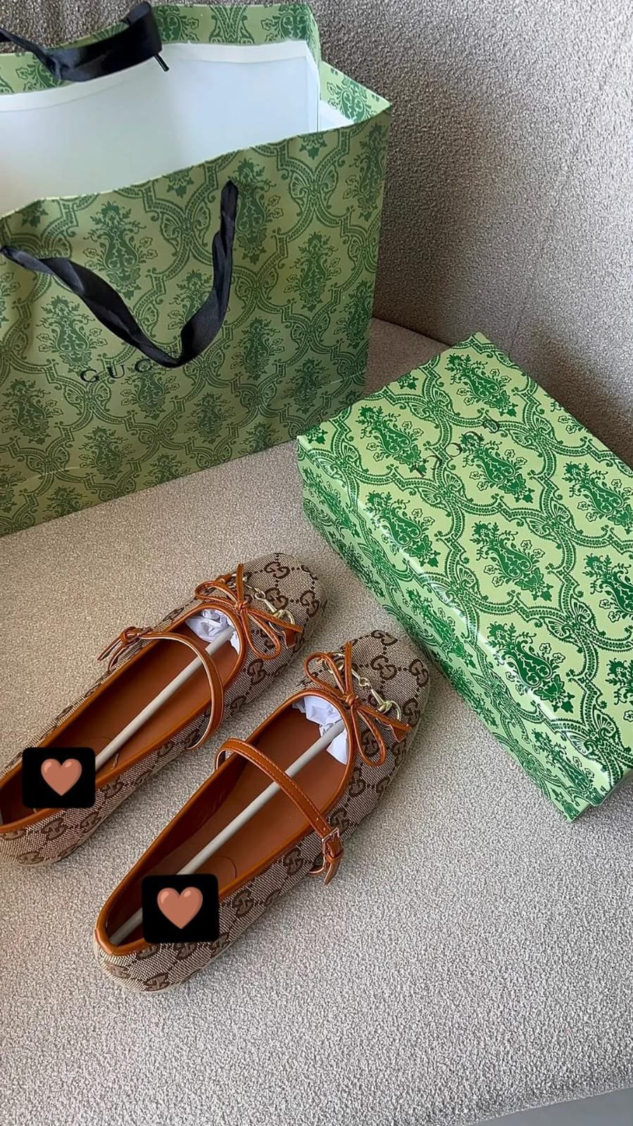 Crimson Monogram Ballet Flats - Image 3