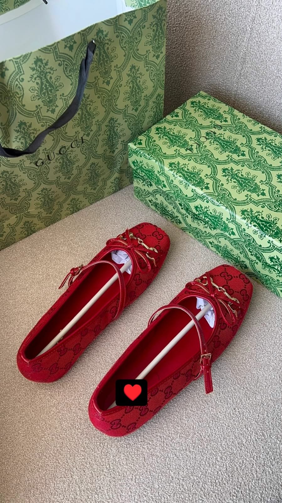 Crimson Monogram Ballet Flats - Image 2